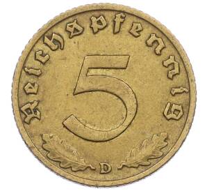 5 рейхспфеннигов 1938 года D Германия — Фото №2