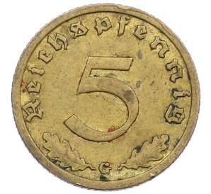 5 рейхспфеннигов 1938 года G Германия — Фото №2