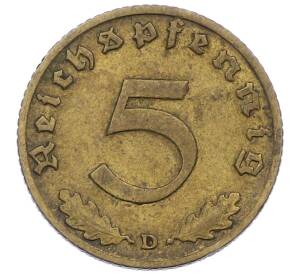 5 рейхспфеннигов 1938 года D Германия — Фото №2