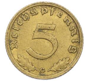 5 рейхспфеннигов 1938 года G Германия — Фото №2