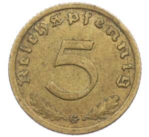 5 рейхспфеннигов 1938 года G Германия — Фото №2