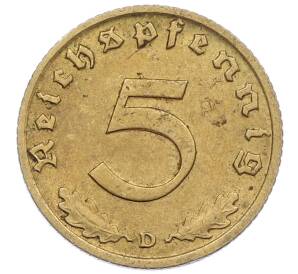 5 рейхспфеннигов 1938 года D Германия — Фото №2