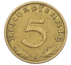 5 рейхспфеннигов 1937 года J Германия — Фото №2
