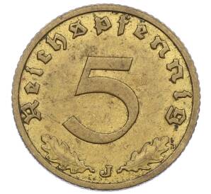 5 рейхспфеннигов 1938 года J Германия — Фото №2