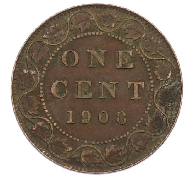 Монета 1 цент 1908 года Канада (Артикул: M2-85221) — Фото №1