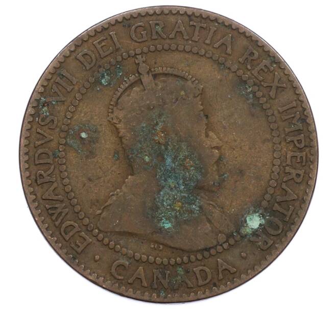 Монета 1 цент 1910 года Канада (Артикул: M2-85240) — Фото №2