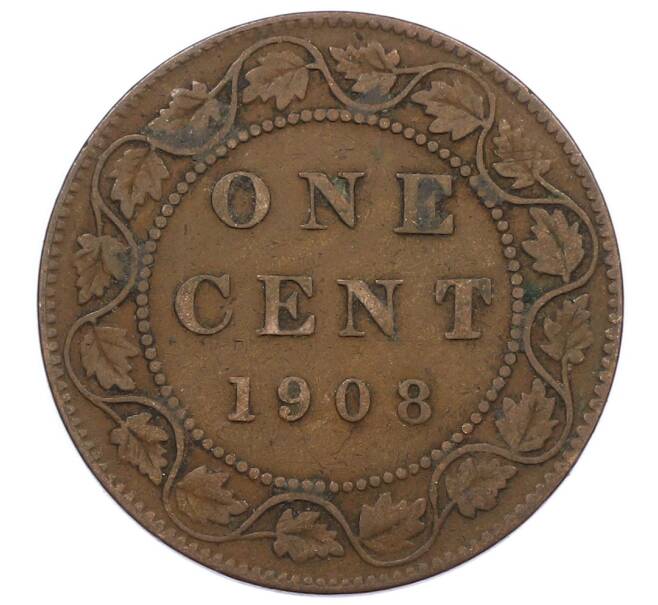 Монета 1 цент 1908 года Канада (Артикул: M2-85248) — Фото №1
