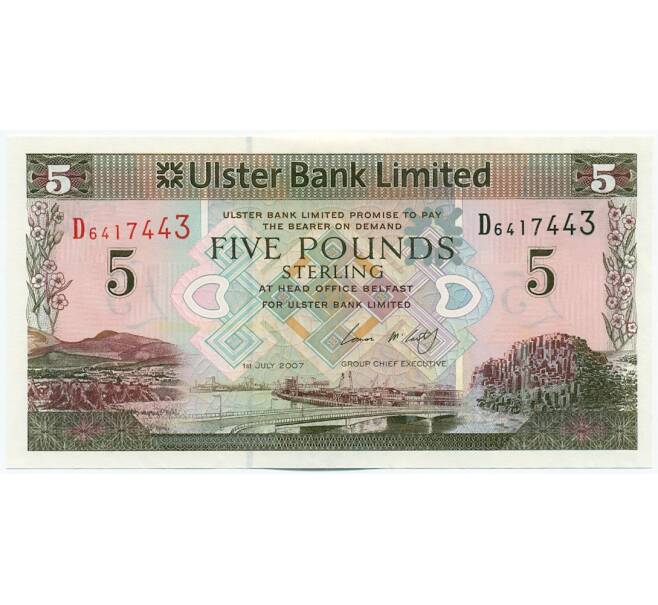 Банкнота 5 фунтов 2007 года Великобритания (Северная Ирландия) (Артикул: K12-59390) — Фото №1
