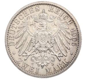 2 марки 1905 года Германия (Шварцбург-Зондерсгаузен) «25 лет правлению Карла Гюнтера» — Фото №2