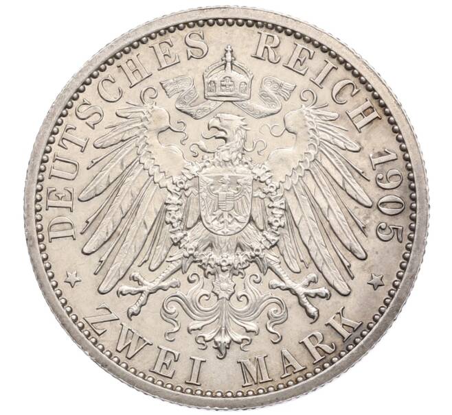 Монета 2 марки 1905 года Германия (Шварцбург-Зондерсгаузен) «25 лет правлению Карла Гюнтера» (Артикул: M2-85391) — Фото №2