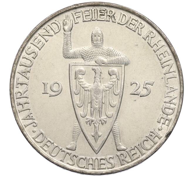 Монета 5 рейхсмарок 1925 года D Германия «Тысячелетие Рейнланда» (Артикул: M2-85392) — Фото №1