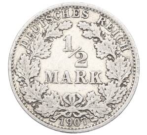 1/2 марки 1907 года A Германия — Фото №1