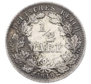 1/2 марки 1918 года A Германия — Фото №1