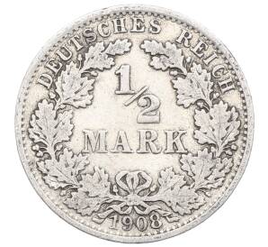 1/2 марки 1908 года A Германия — Фото №1