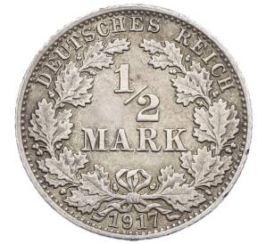 1/2 марки 1917 года A Германия — Фото №1