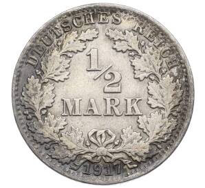 1/2 марки 1917 года A Германия — Фото №1