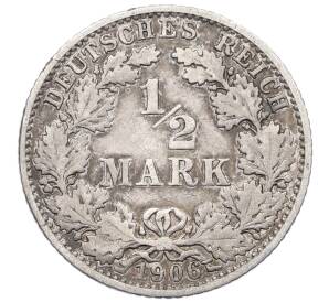 1/2 марки 1906 года E Германия — Фото №1