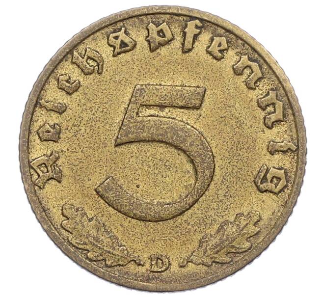 Монета 5 рейхспфеннигов 1938 года D Германия (Артикул: M2-85442) — Фото №2