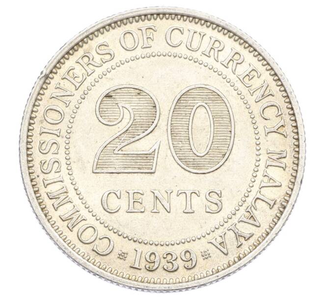 Монета 20 центов 1939 года Малайя (Артикул: M2-85484) — Фото №1