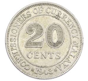 20 центов 1943 года Малайя — Фото №1