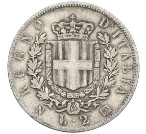 2 лиры 1863 года N Италия — Фото №2