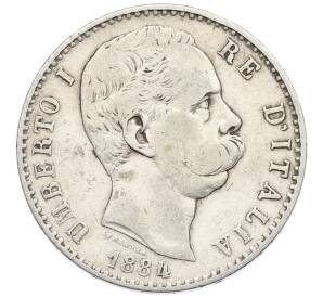 2 лиры 1884 года Италия — Фото №1