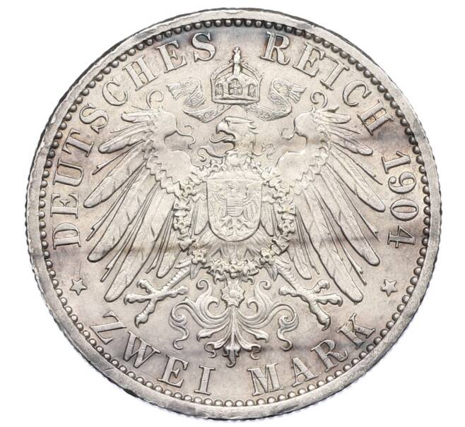 Монета 2 марки 1904 года Германия (Гессен) «400 лет со дня рождения Филиппа I Великодушного» (Артикул: M2-85628) — Фото №2