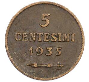 5 чентезимо 1935 года Сан-Марино — Фото №1