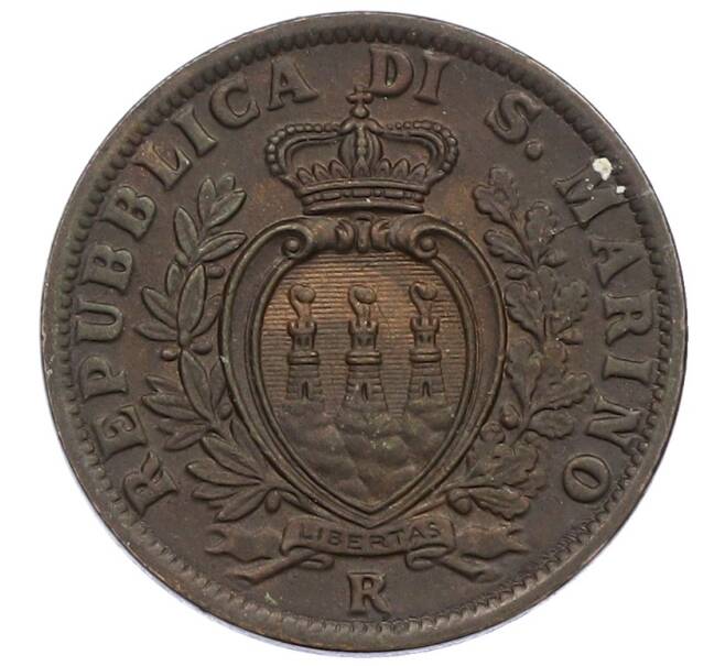 Монета 5 чентезимо 1936 года Сан-Марино (Артикул: M2-85647) — Фото №2