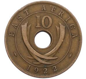 10 центов 1922 года Британская Восточная Африка — Фото №1