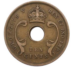 10 центов 1922 года Британская Восточная Африка — Фото №2