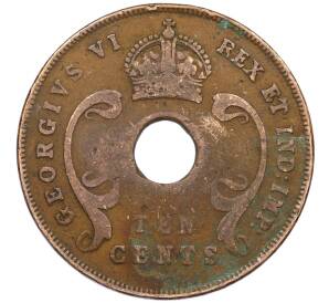 10 центов 1942 года Британская Восточная Африка — Фото №2