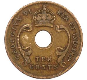 10 центов 1943 года SA Британская Восточная Африка — Фото №2