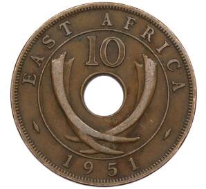 10 центов 1951 года Британская Восточная Африка — Фото №1
