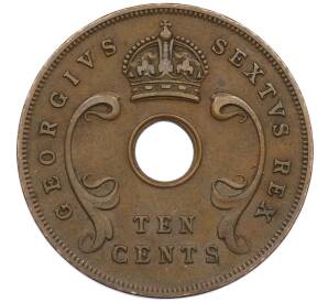 10 центов 1951 года Британская Восточная Африка — Фото №2