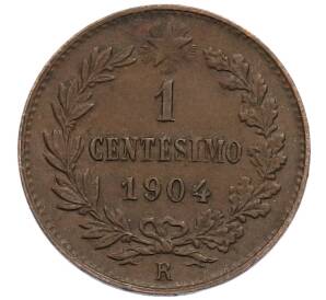 1 чентезимо 1904 года Италия — Фото №1