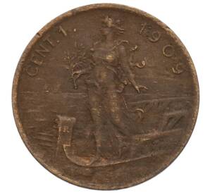 1 чентезимо 1909 года Италия — Фото №1