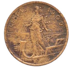 1 чентезимо 1909 года Италия — Фото №1