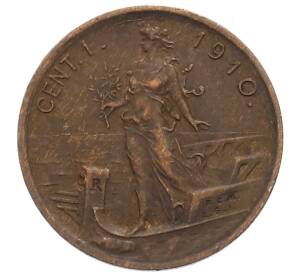 1 чентезимо 1910 года Италия
