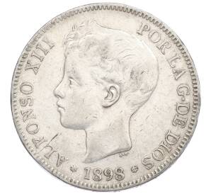 5 песет 1898 года Испания — Фото №1