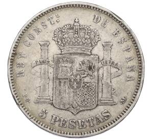 5 песет 1891 года Испания — Фото №2