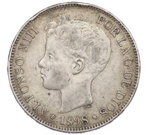 5 песет 1898 года Испания — Фото №1