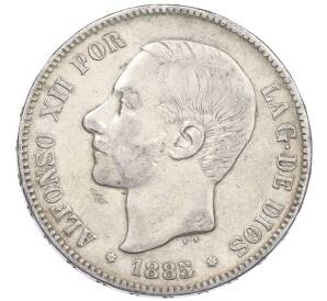 5 песет 1885 года Испания — Фото №1