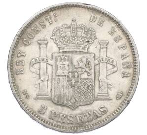 5 песет 1885 года Испания — Фото №2