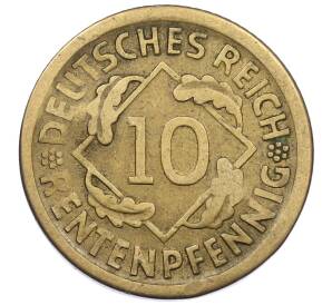 10 рентенпфеннигов 1924 года D Германия — Фото №2