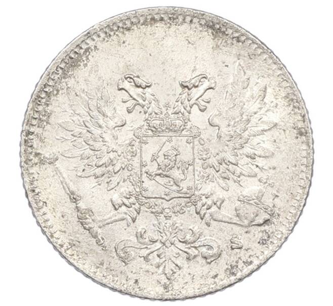 Монета 25 пенни 1917 года Русская Финляндия — Орел без корон (Временное правительство) (Артикул: M1-62865) — Фото №2