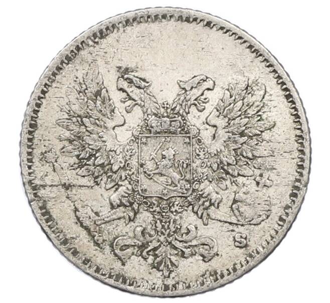 Монета 25 пенни 1917 года Русская Финляндия — Орел без корон (Временное правительство) (Артикул: M1-62869) — Фото №2