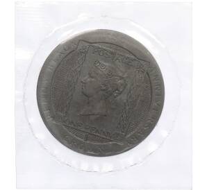 1 крона 1990 года Остров Мэн «150 лет первой почтовой марке Черный пенни» — Фото №1