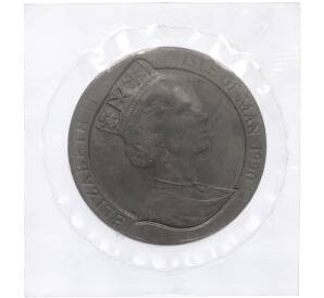 1 крона 1990 года Остров Мэн «150 лет первой почтовой марке Черный пенни» — Фото №2