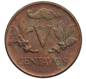 5 сентаво 1966 года Колумбия — Фото №2